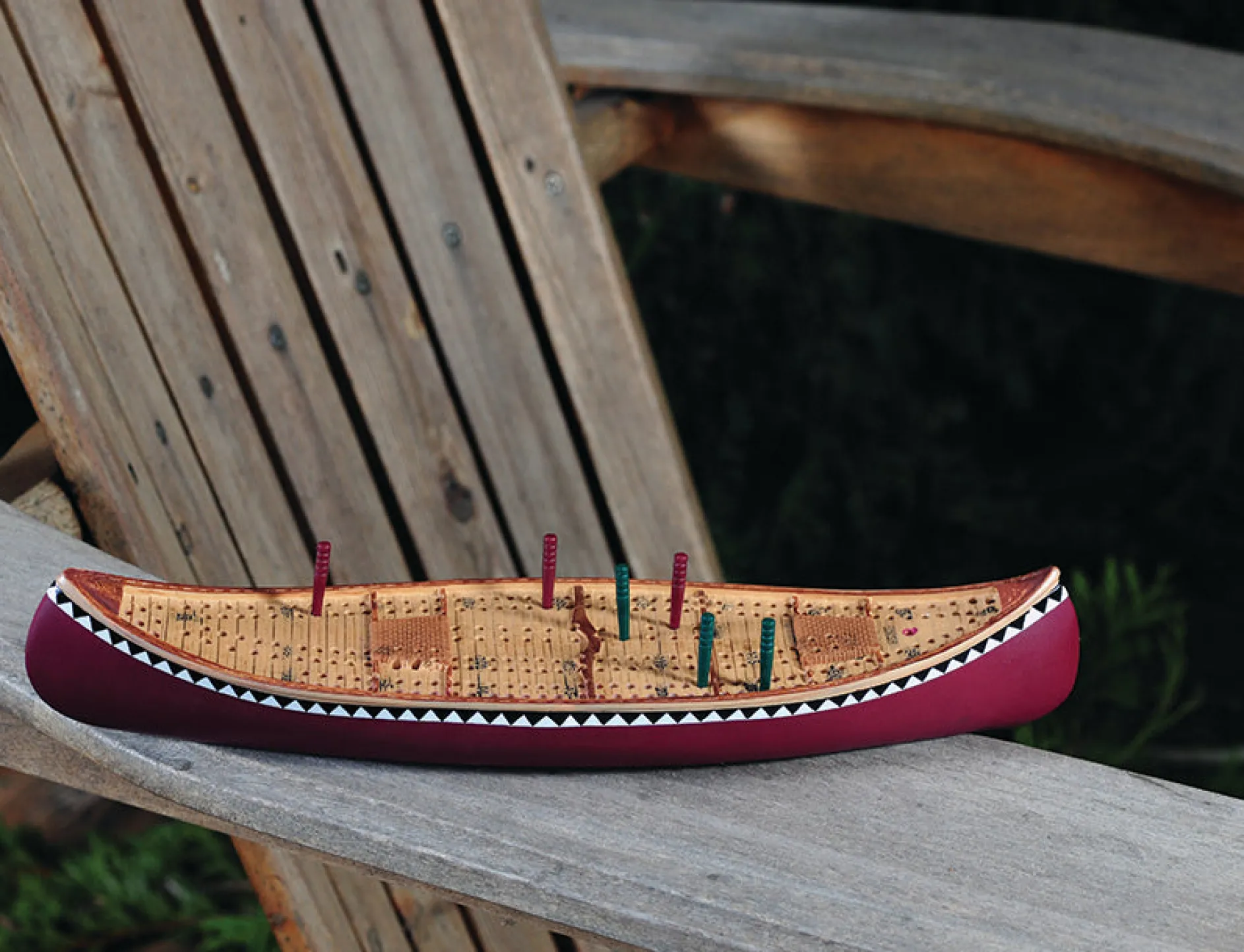 Canoe Cribbage Board
