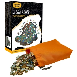 Hiking Boots Wood Puzzle