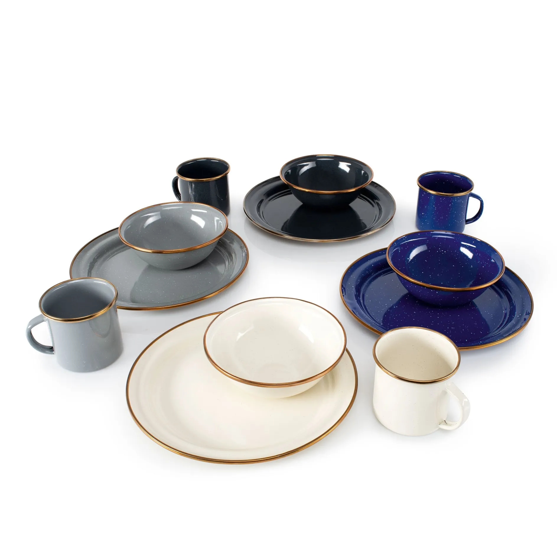 Mesa 4 Person Enamelware Table Set