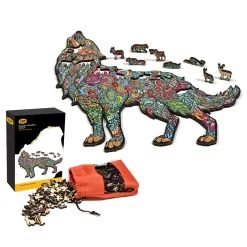 Timber Wolf Wood Puzzle